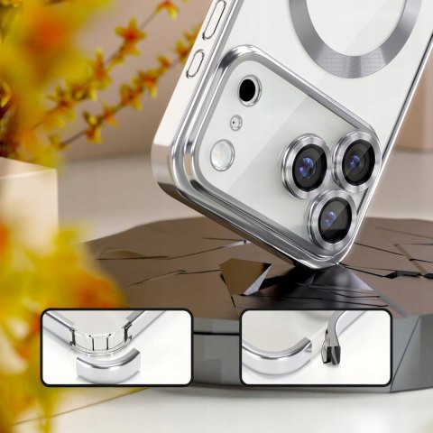 Etui ProFlo do iPhone 17 Pro Max do MagSafe Srebrne Ochrona Aparatu