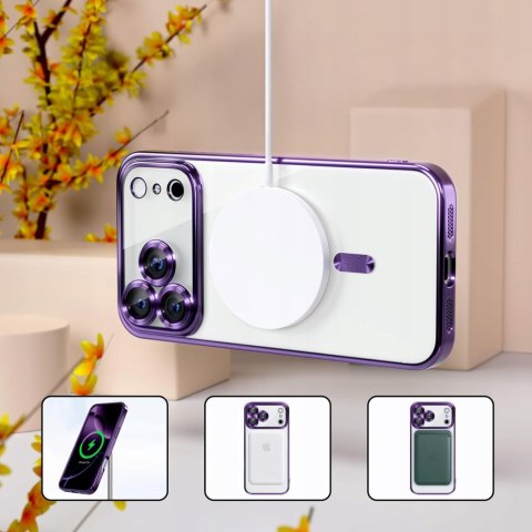 Etui ProFlo do iPhone 17 Pro do MagSafe Fioletowe Ochrona Aparatu Fioletowy