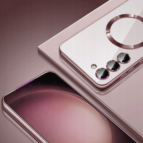 Etui do SAMSUNG S23 i Folia na Ekran Różowy do MagSafe Ochrona Aparatu
