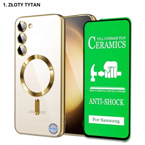 Etui do SAMSUNG S23 i Folia na Ekran Różowy do MagSafe Ochrona Aparatu