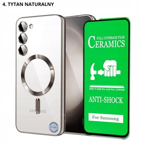 Etui do SAMSUNG S23 i Folia na Ekran Różowy do MagSafe Ochrona Aparatu