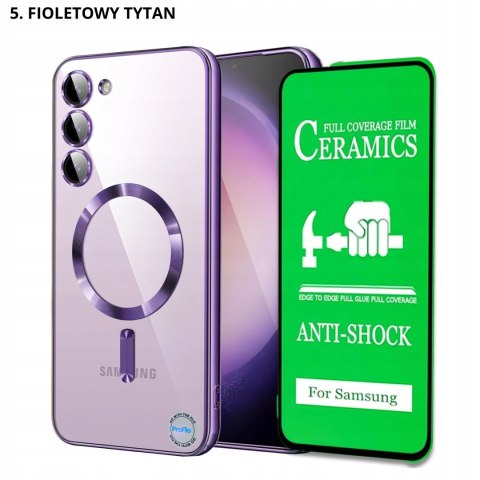 Etui do SAMSUNG S23 i Folia na Ekran Różowy do MagSafe Ochrona Aparatu