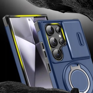 Etui do Samsung S24 Ultra Pancerne Niebieski Osłona Aparatu Case do MagSafe
