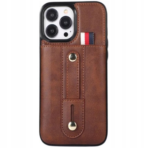 Etui do iPhone 12 Pro Max Skórzane case skórzany brązowy portfel wysuwany