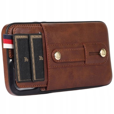 Etui do iPhone 12 Pro Max Skórzane case skórzany brązowy portfel wysuwany