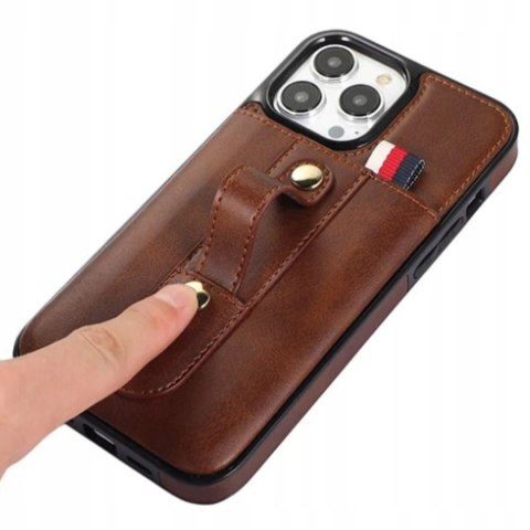 Etui do iPhone 12 Pro Max Skórzane case skórzany brązowy portfel wysuwany