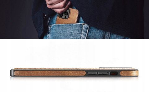 Etui do iPhone 13 Skórzane Brązowe Case Skórzany Brązowy Pokrowiec