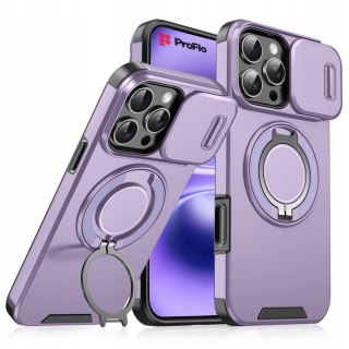 Etui do iPhone 14 Pro Fioletowe Pancerne Osłona Aparatu do MagSafe Case