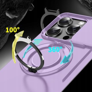 Etui do iPhone 14 Pro Fioletowe Pancerne Osłona Aparatu do MagSafe Case