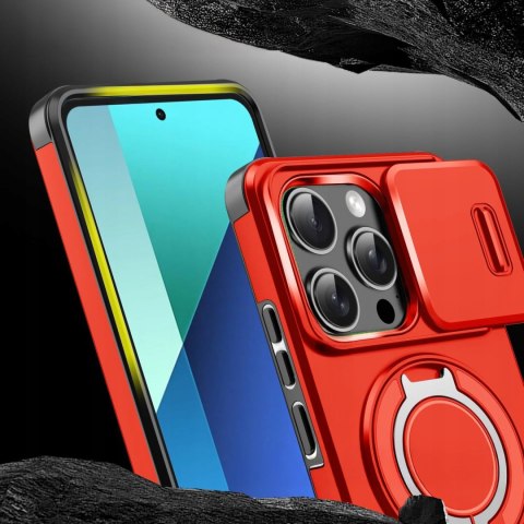 Etui do iPhone 14 Pro Max Czerwone Pancerne Osłona Aparatów do MagSafe