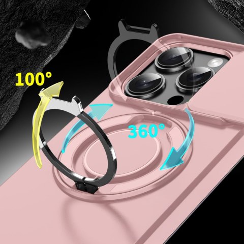 Etui do iPhone 14 Pro Różowe Pancerne Osłona Aparatu do MagSafe Case Różowy