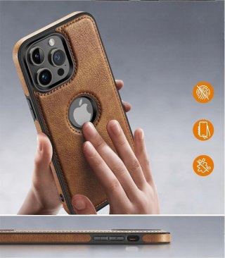 Etui do iPhone 15 Pro Max Skórzane Brązowe Pokrowiec Case Skórzany Brązowy