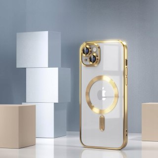 Etui do iPhone 15 Złote do MagSafe Case Złoty z pełną osłoną aparatu