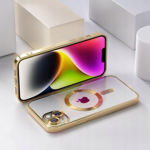 Etui do iPhone 15 Złote do MagSafe Case Złoty z pełną osłoną aparatu