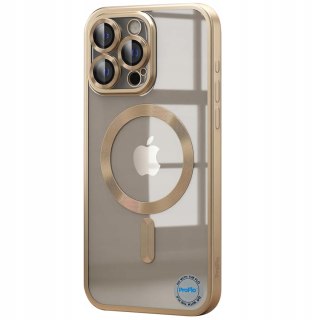 Etui do iPhone 16 Pro Max Złoty Tytan do MagSafe Ochrona Aparat Jasny Złoty