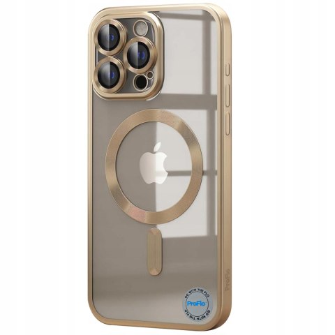 Etui do iPhone 16 Pro Max Złoty Tytan do MagSafe Ochrona Aparat Jasny Złoty