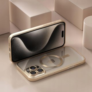 Etui do iPhone 16 Pro Max Złoty Tytan do MagSafe Ochrona Aparat Jasny Złoty