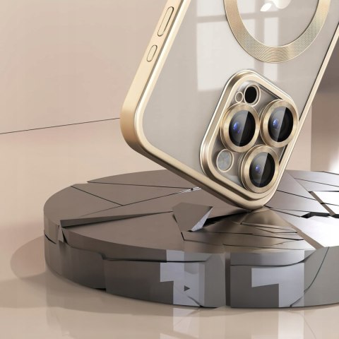 Etui do iPhone 16 Pro Max Złoty Tytan do MagSafe Ochrona Aparat Jasny Złoty