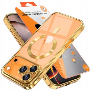 Etui i Szkło ProFlo do iPhone 17 Pro Max do MagSafe Złote Ochrona Aparatu