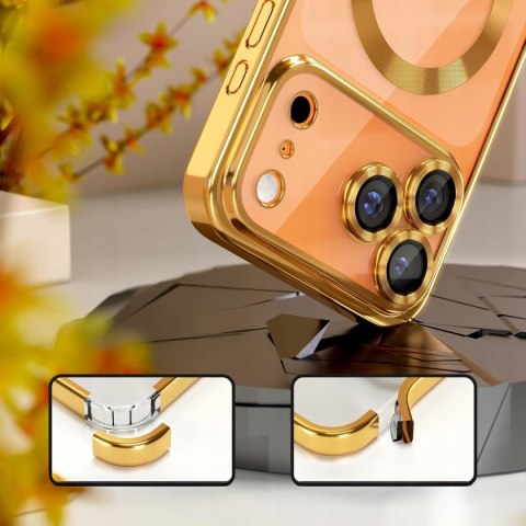 Etui i Szkło ProFlo do iPhone 17 Pro Max do MagSafe Złote Ochrona Aparatu