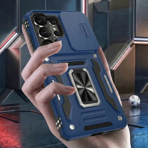 Case do Samsung Galaxy S26 Ultra Ciemnoniebieski Pancerny Etui z podstawką