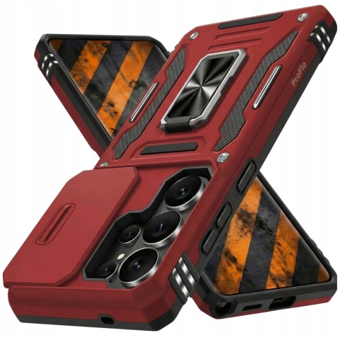Case do Samsung Galaxy S26 Ultra Czerwony Pancerny Etui z podstawką Obudowa