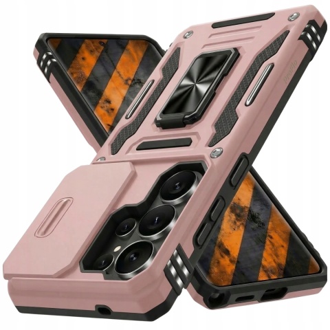 Case do Samsung Galaxy S26 Ultra Różówy Pancerny Etui z podstawką Obudowa