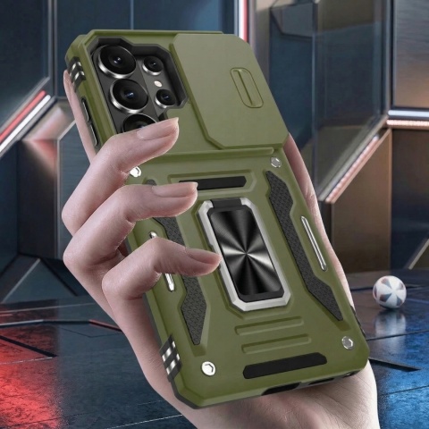 Case do Samsung Galaxy S26 Ultra Zielony Pancerny Etui z podstawką Obudowa