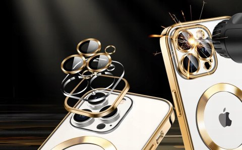 Case do iPhone 12 Pro Złoty do MagSafe złote etui ochrona aparatu Gold