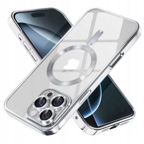 Etui ProFlo do iPhone 16 Pro do MagSafe Magnetyczne Srebrne Osłona Aparatu