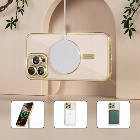 Etui ProFlo do iPhone 16 Pro do MagSafe Złoty Tytan Osłona Aparatu Złote