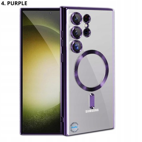 Etui do SAMSUNG S23 ULTRA Różowe do MagSafe Case Rose Gold Przezroczysty