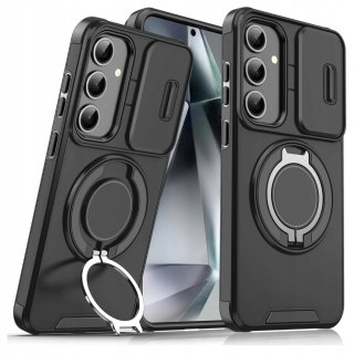 Etui do Samsung A16 Pancerne Czarne Podstawka Case Czarny do Magsafe Osłona