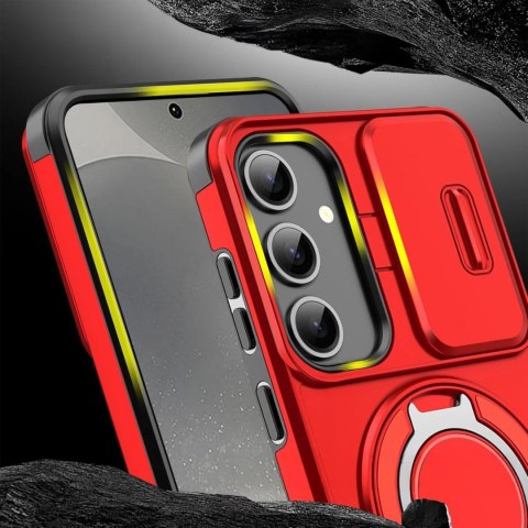 Etui do Samsung A16 Pancerne Czerwone Podstawka Osłona Aparatu Case