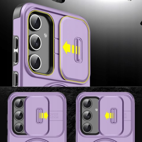 Etui do Samsung A16 Pancerne Fioletowe Podstawka Case Fioletowy Osłona