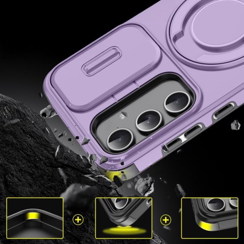 Etui do Samsung A16 Pancerne Fioletowe Podstawka Case Fioletowy Osłona