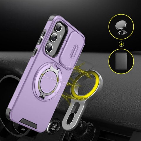 Etui do Samsung A16 Pancerne Fioletowe Podstawka Case Fioletowy Osłona