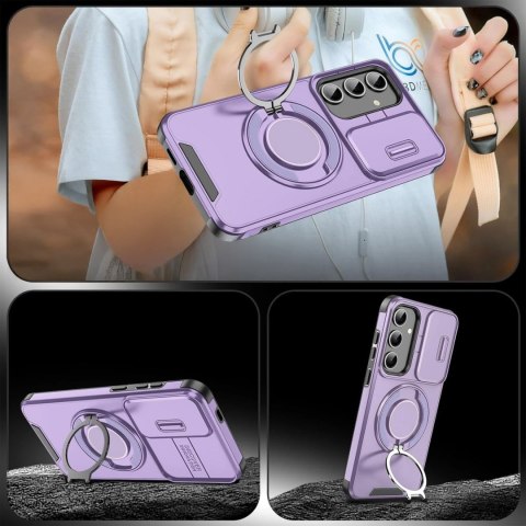 Etui do Samsung A16 Pancerne Fioletowe Podstawka Case Fioletowy Osłona