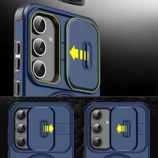 Etui do Samsung A16 Pancerne Niebieskie Podstawka Case Niebieski Osłona