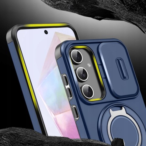 Etui do Samsung A16 Pancerne Niebieskie Podstawka Case Niebieski Osłona