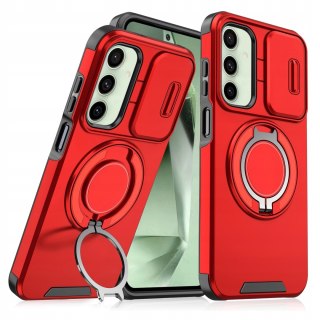 Etui do Samsung A36 / A56 Pancerne Czerwone Podstawka Osłona Aparatu Case