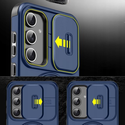 Etui do Samsung A36 / A56 Pancerne Niebieskie Podstawka Case Niebieski