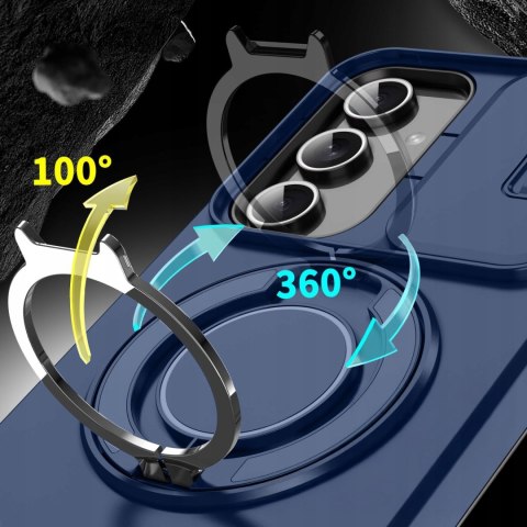 Etui do Samsung A36 / A56 Pancerne Niebieskie Podstawka Case Niebieski