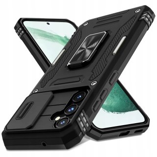 Etui do Samsung A54 Czarne Pancerne z Podstawką Wojskowe Militarne Case