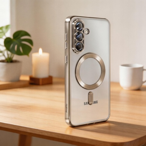 Etui do Samsung A56 5G kolor Tytan Naturalny do MagSafe Ochrona Aparatu