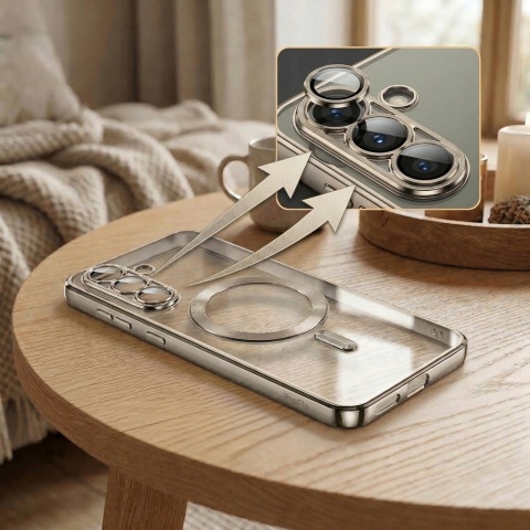 Etui do Samsung A56 5G kolor Tytan Naturalny do MagSafe Ochrona Aparatu