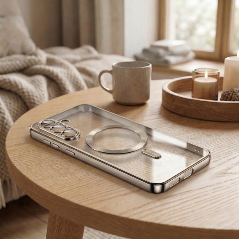 Etui do Samsung A56 5G kolor Tytan Naturalny do MagSafe Ochrona Aparatu