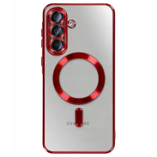 Etui do Samsung Galaxy A56 5G czerwony bezbarwny do MagSafe Ochrona Aparatu