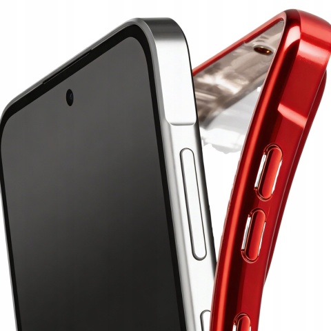 Etui do Samsung Galaxy A56 5G czerwony bezbarwny do MagSafe Ochrona Aparatu