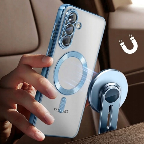 Etui do Samsung Galaxy A56 5G jasnoniebieski / bezbarwny z ochroną aparatu